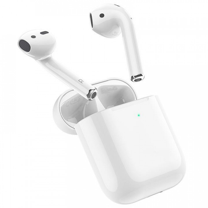 Бездротові сенсорні навушники гарнітура в кейсі Original series TWS Bluetooth HOCO DES03 Білий, фото 1