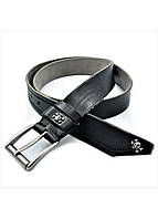 Мужской кожаный ремень Weatro Чёрный new-m-40k-035