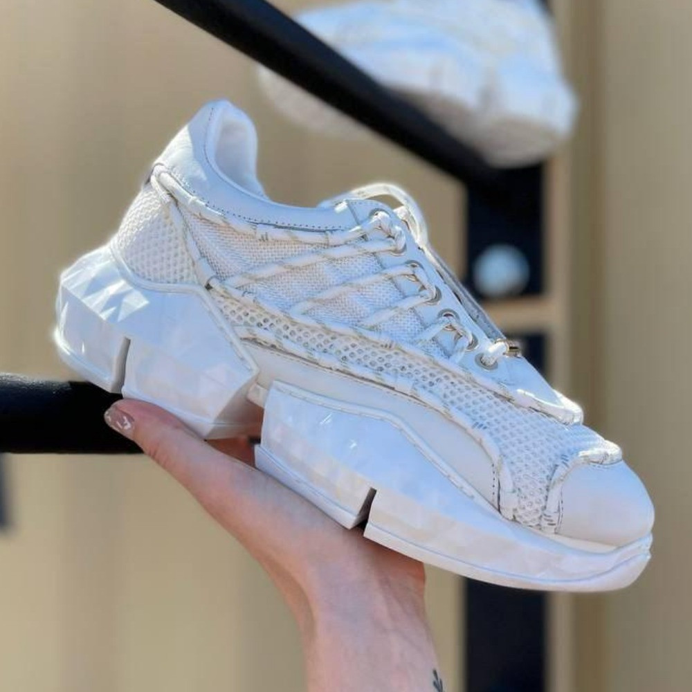 Кросівки жіночі Jimmy Choo White Ropes джимами чу білі шкіряні