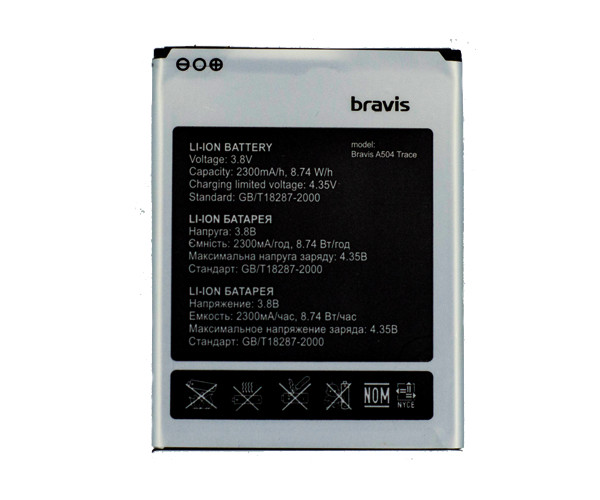 Акумулятор Bravis A504 Trace → X500 Trace Pro have BQ BQ BQS-502Bond menu Leago M5 (BT-513p), фото 1