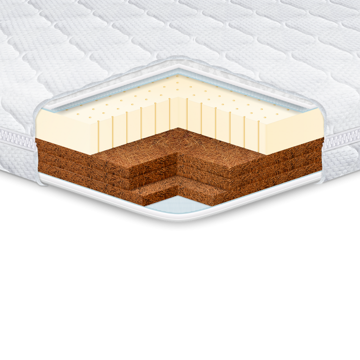 Купить Детский ортопедический матрас с латексом и кокосовой койрой ...