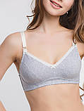 Безкаркасний бюстгальтер для вагітних та годування 814 сірий, фото 3