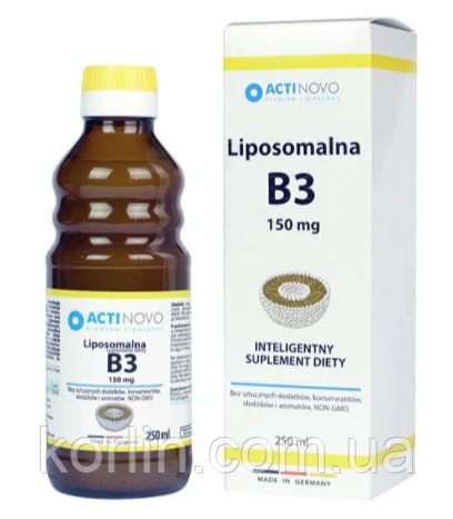 Ліпосомальний Вітамін В3 Від стресів Нервів Втоманості Actinovo Liposomal B3 250 мл Німеччина Доставка з ЄС