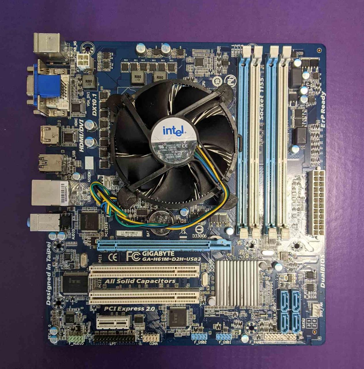 ІГРОВИЙ 4ьох ЯДЕРНИЙ Комплект - Плата s1155 GIGABYTE+ ПОТУЖНИЙ ПРОЦ INTEL CORE I7-2600K ( 4 ЯДРА по 3,4-3.8 GHZ)