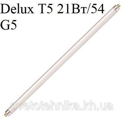 Лампа люминесцентная Delux T5 21Вт/54 дневной свет G5 - фото 1 - id-p1431983984