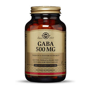 Гамма-аміномасляна Кислота Solgar GABA 500 mg 100 veg caps