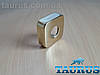 Золотий квадратний декоративний фланець ThermoPulse CUBE 60x60 h20 d25 мм (3/4") Gold чашка, розету, відбивач, фото 2