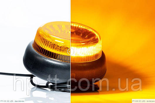 Проблисковий маячок Fristom жовтогарячий FT-100 SC LED, фото 1