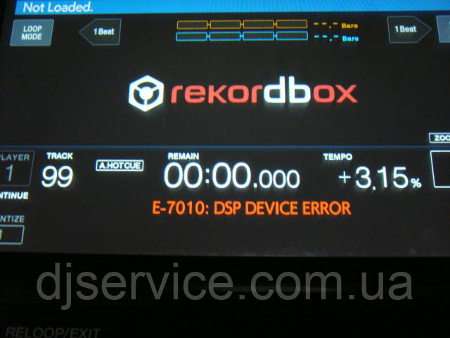 Repair ремонт E-7010 DSP DEVICE ERROR Pioneer cdj2000nexus2