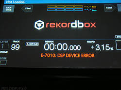 Repair ремонт E-7010 DSP DEVICE ERROR Pioneer cdj2000nexus2