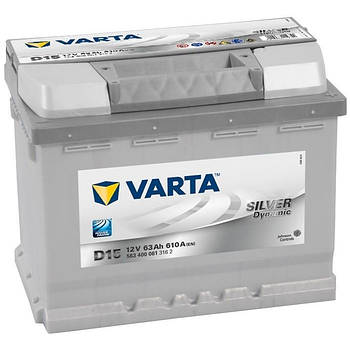 Автомобільний акумулятор Varta Silver Dynamic 63Ah/610A R+. Автомобільний (ВАРТА) АКБ Чехія