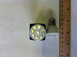 Світлодіод 24V21-9 WHITE T15(9-ти діодна) (Маяк)