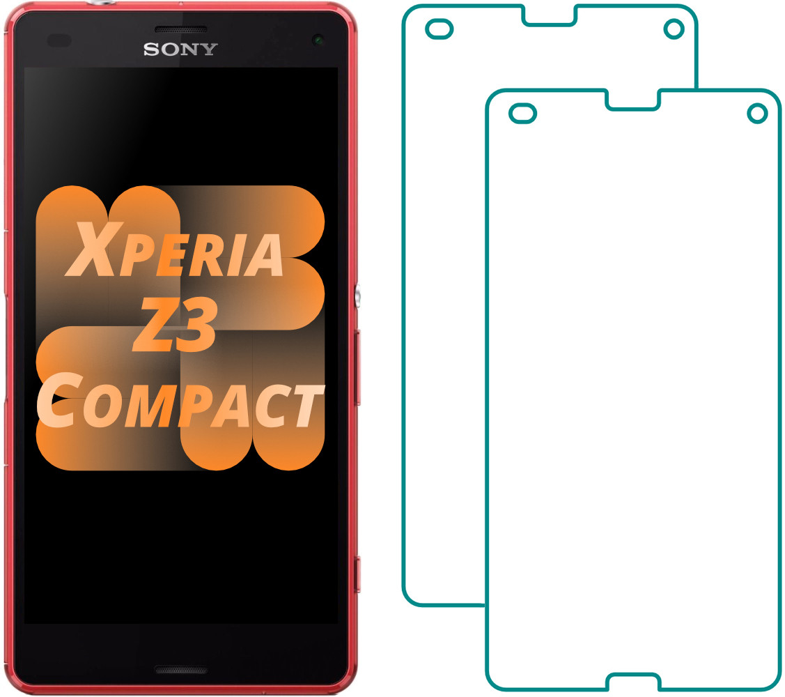 Комплект Sony Z3 Compact Защитные Стекла (2 шт.) (Сони Иксперия З3 Зет 3 Компакт) - фото 1 - id-p1122877019