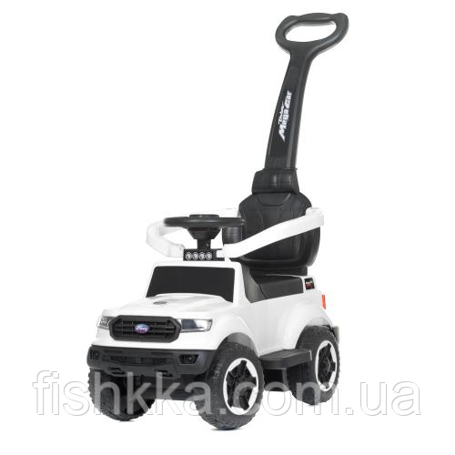 Дитяча каталка-толокар, електромобіль Bambi M 4564B-1, 1-мотор25W, акум6V4,5AH, батьківщина, TF,світло, білий
