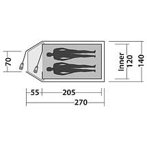 Намет двомісний Easy Camp Quasar 200 Rustic Green (120394), фото 3