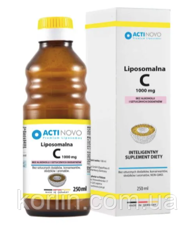 Ліпосомальний Вітамін C 1000 мг Actinovo Liposomal Vitamin C 1000mg 250 мл Німеччина Доставка з ЄС