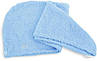 Рушник-тюрбан для сушіння волосся, 100 бавовна блакитна, фото 6