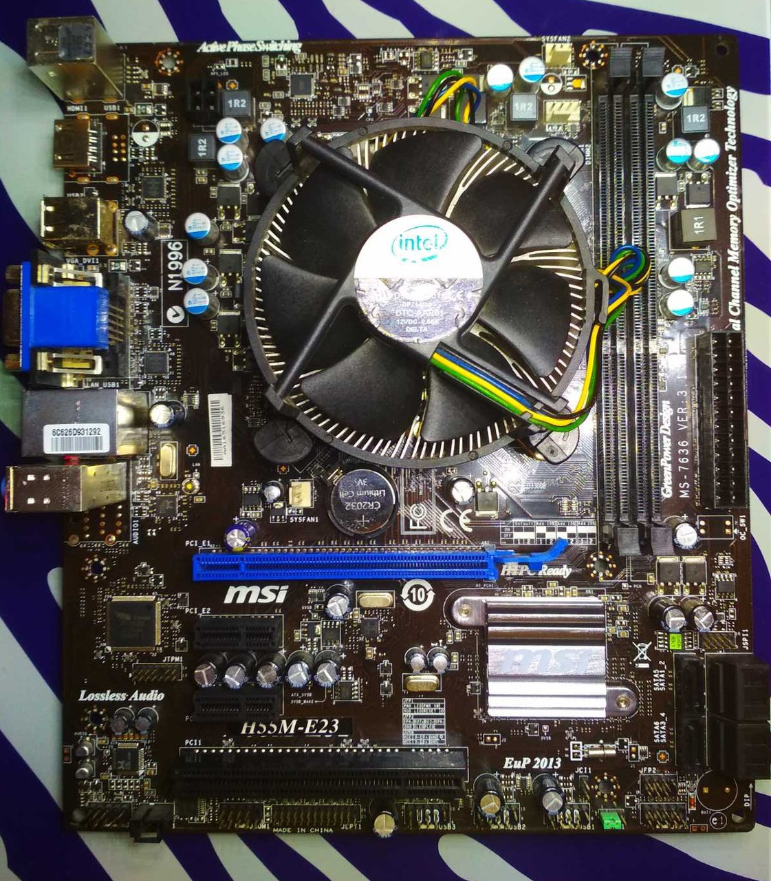 4ьох ЯДЕРНИЙ КОМПЛЕКТ: ПРОЦЕСОР s1156 INTEL CORE I5-750 ( 4 ЯДРА по 2,66-3,2 GHZ) + Плата MSI H55M-E23
