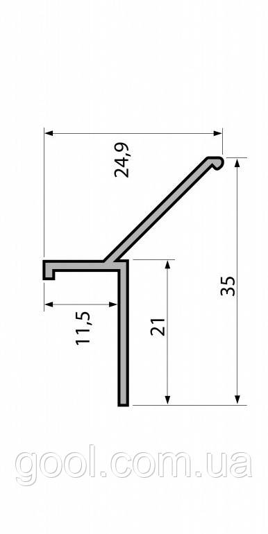 Капельник на алюмінієвий цоколь фундамент відлив під плитку козирок ...