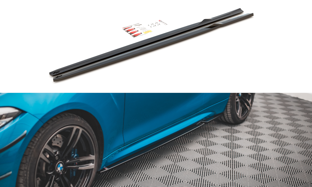Пороги BMW M2 F87 елерон тюнінг спліттер (V2), фото 1