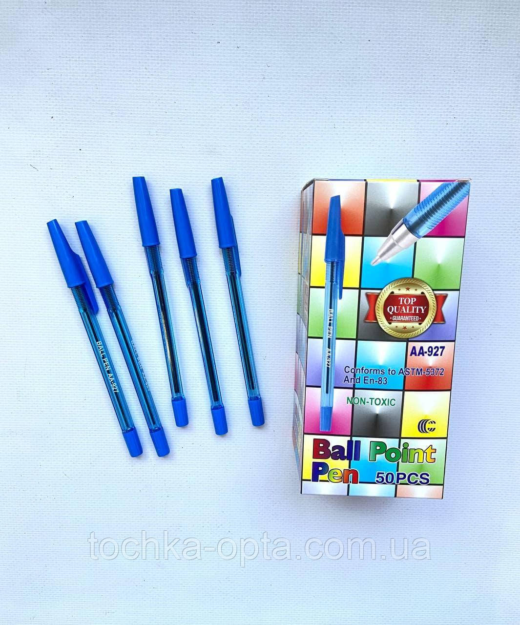 Ручка кулькова АА927 синя, фото 1