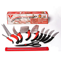 Комплект кухонних ножів Contour Pro Knives Чорна ручка