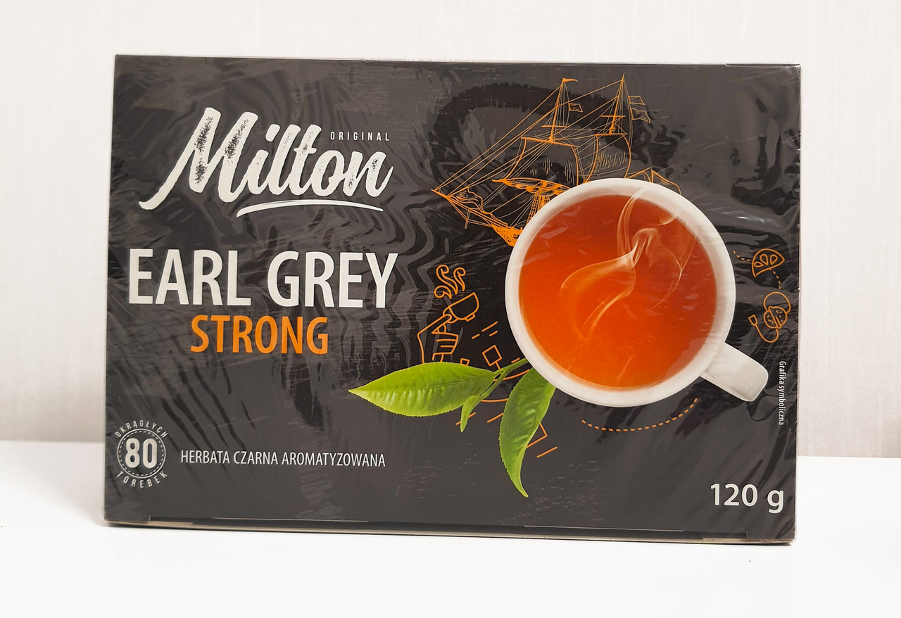 Чай чорний з бергамотом Milton Earl Grey Strong 80 пак. Польща