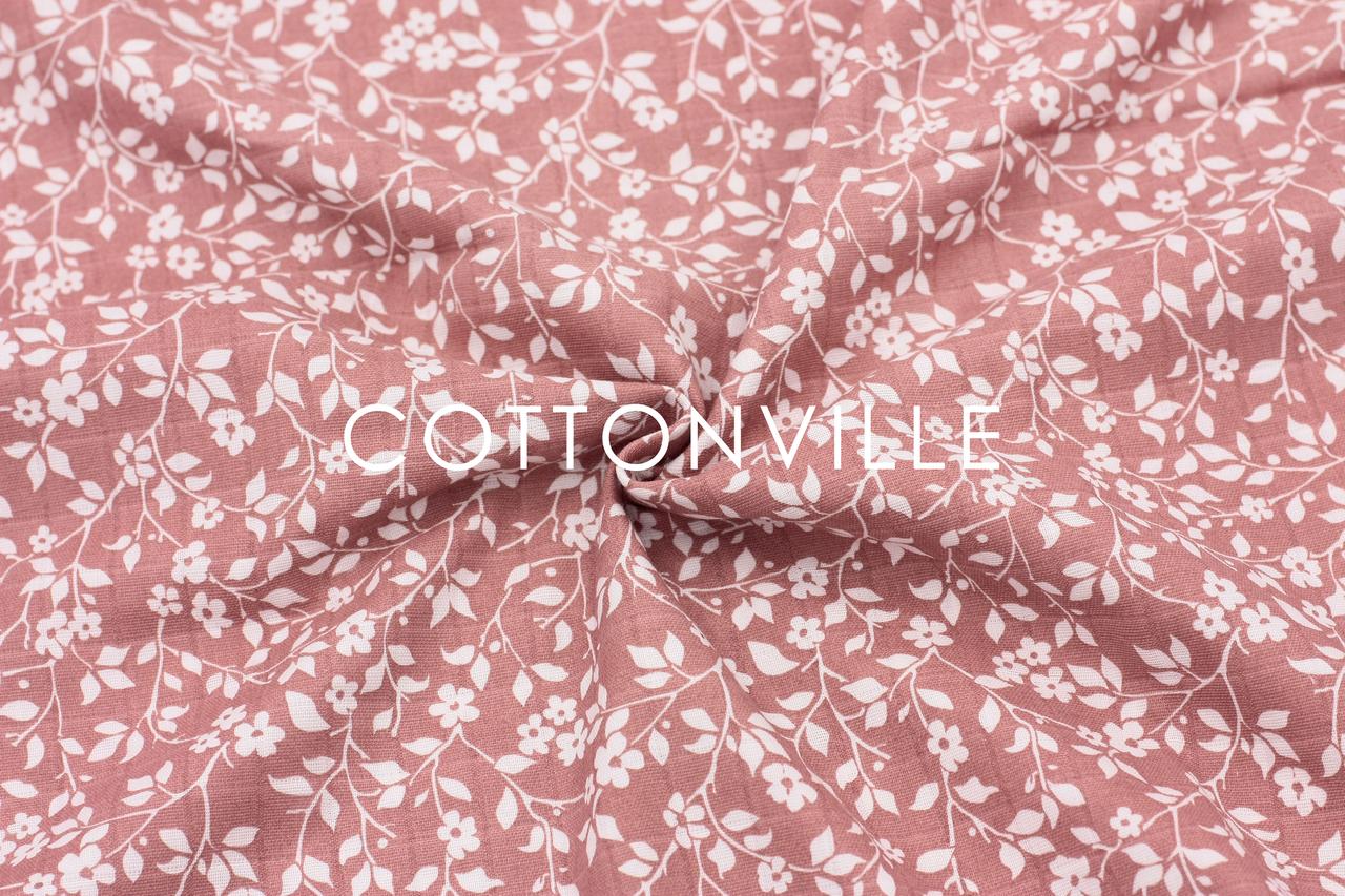 Муслін Квіточки темно-рожевий 160 см