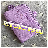 Куточок рушник для купання дитячий мікрофібра 90*90 см Рожевий, фото 4