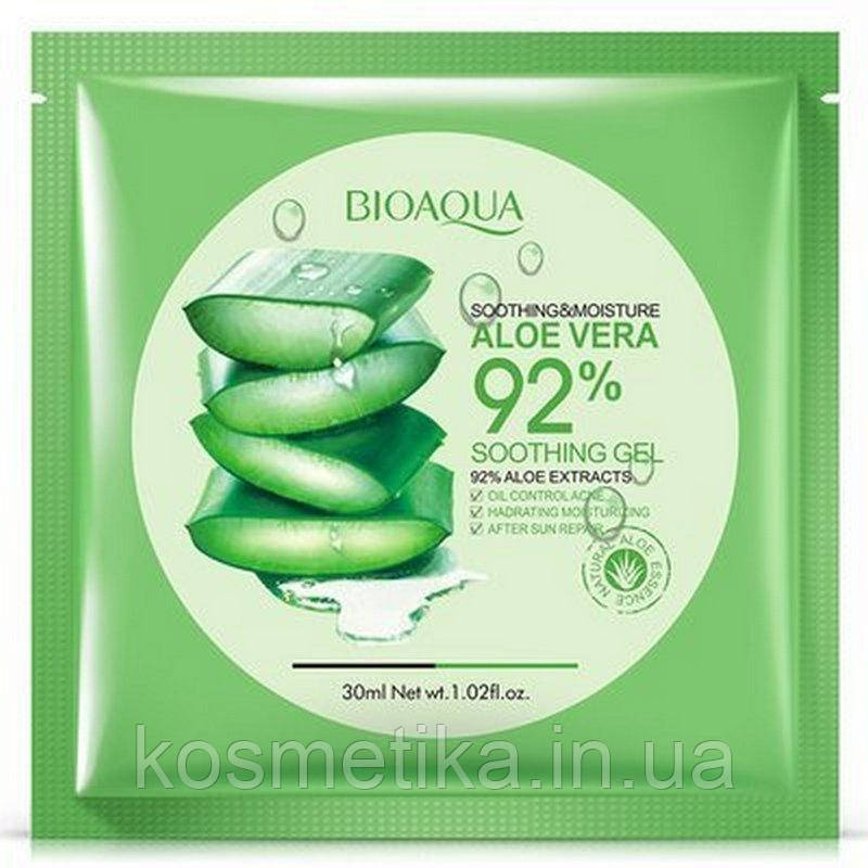 Маска для обличчя з алое віра Bioaqua 92% (30г)