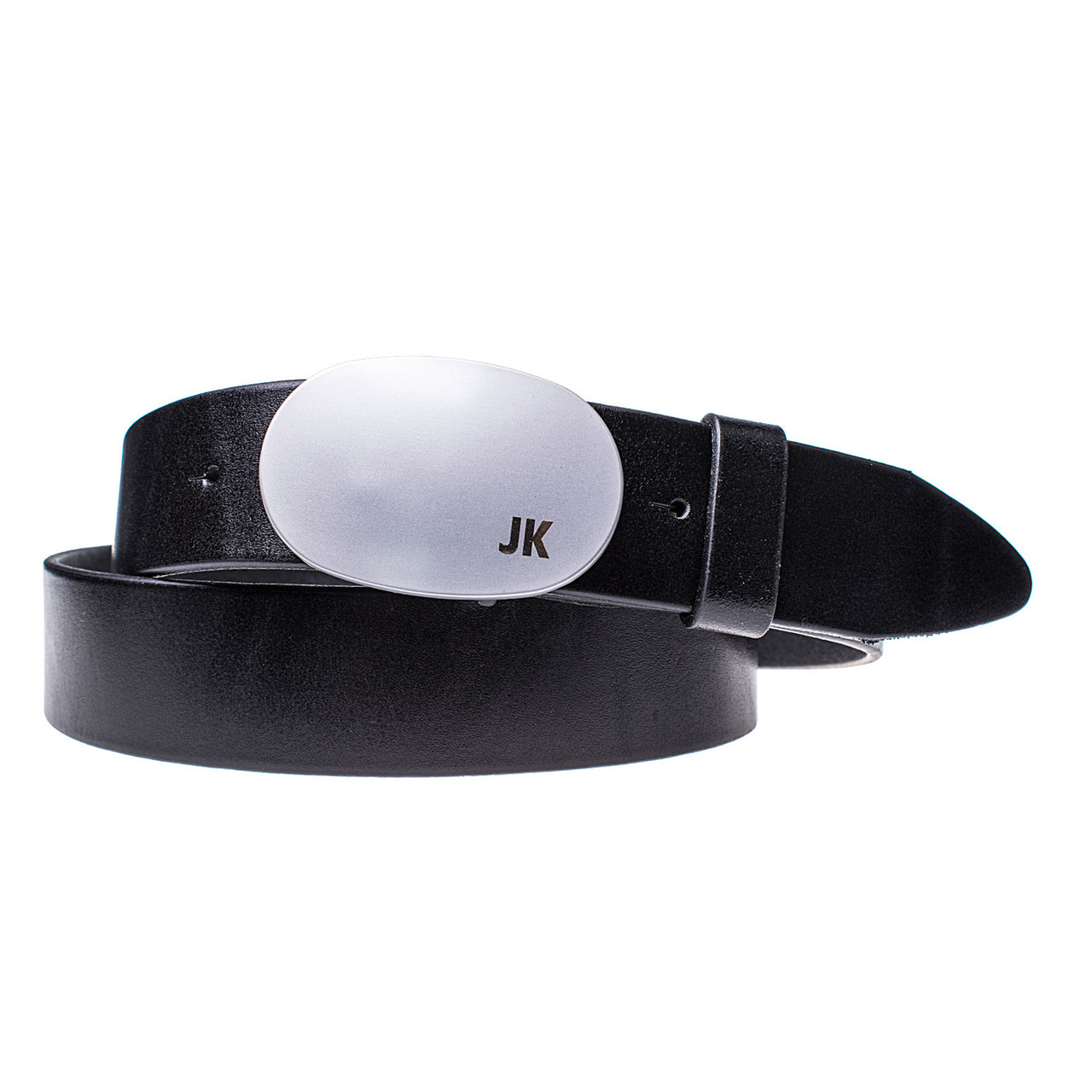Натуральна шкіряний чоловічий ремінь JK Чорний (MG401010104)
