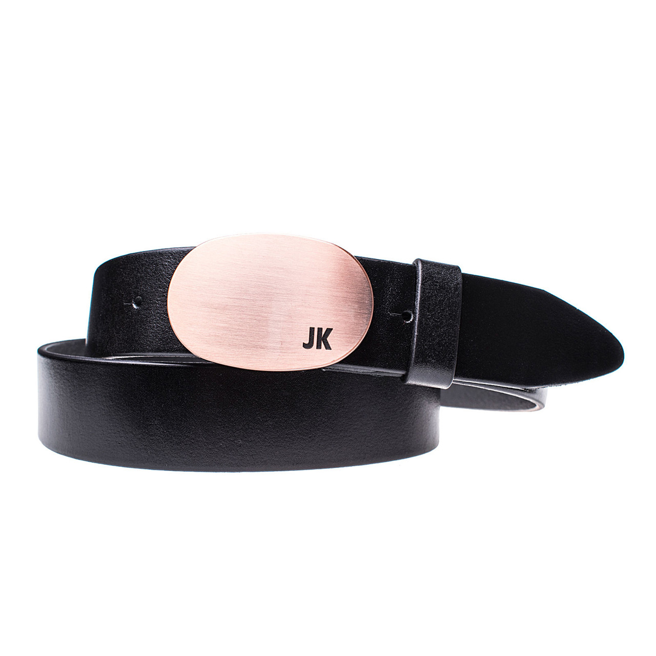 Натуральна шкіряний чоловічий ремінь JK Чорний (MG401010103)