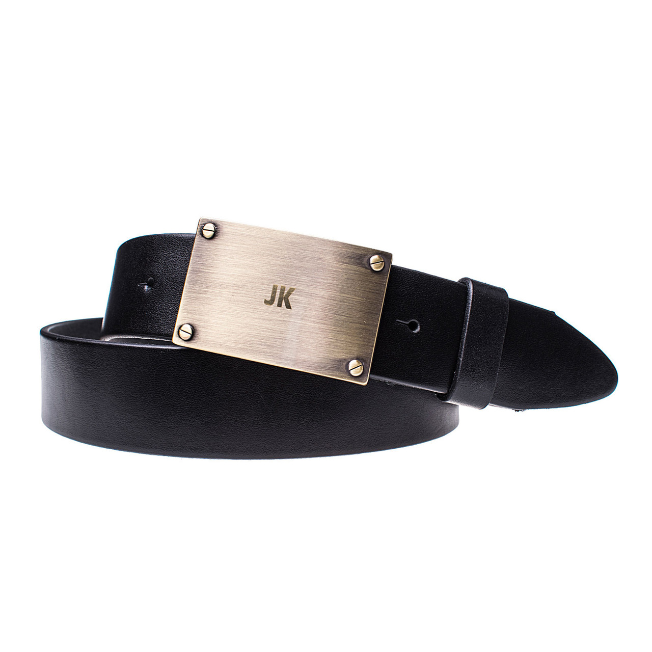Натуральна шкіряний чоловічий ремінь JK Чорний (MG401010108)