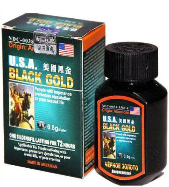 Таблетки для підвищення потенції "Black Gold" (Чорне золото), 1 шт.