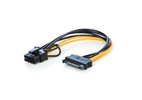 Кабель живлення PCI-E 8pin (6 + 2) to SATA M 02м