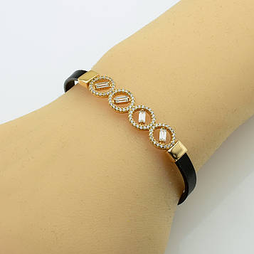 XUPING Браслет Позолота 18к Екошкіра Довжина 16+3см, Ширина 0.9см