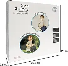 Дитячий дорожній горщик — туалет OXO Tot 2-in-1 Go Potty for Travel, накладка на унітаз., фото 3