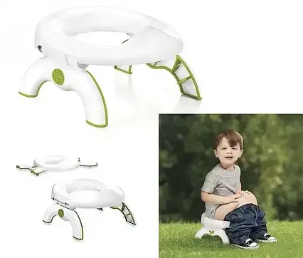Дитячий дорожній горщик — туалет OXO Tot 2-in-1 Go Potty for Travel, накладка на унітаз., фото 1