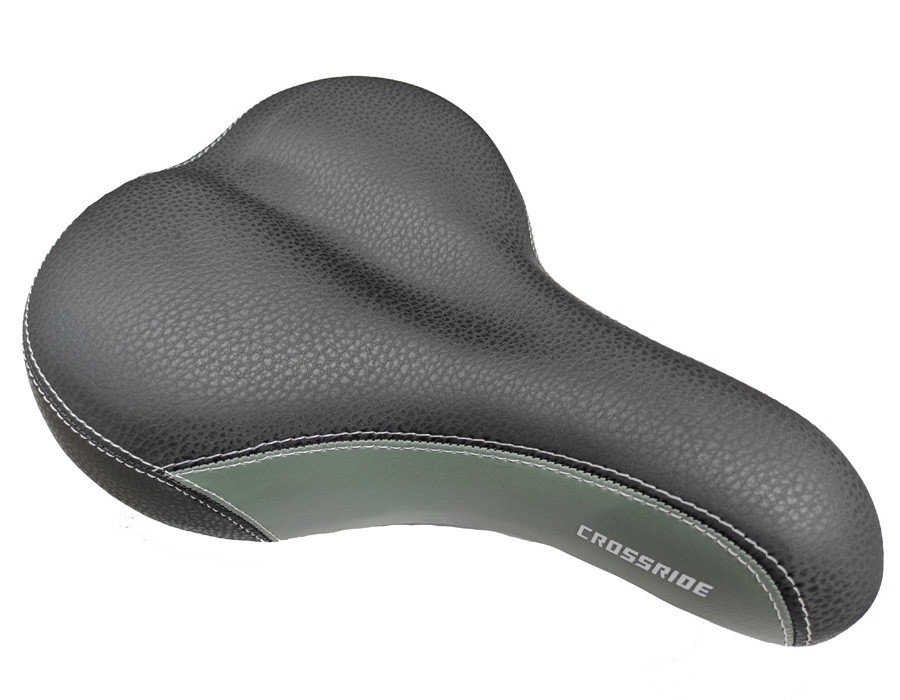 Сідло велосипедне Baisike 312 Байк-турист, чорно-сіре, на пружинах, фото 1
