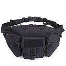 Тактична сумка поясна Fox армійська чорна сумка на плече повсякденна LG473 тактичні сумки чорні Fox, фото 2