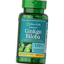 Гінгко білоба Puritan's Pride Ginkgo Biloba 120 mg 100 кап, фото 2