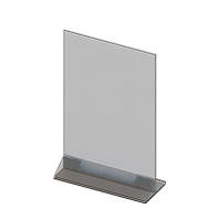 Менюхолдер EKOSTAR А4 210х297мм. Вертикальний з візитницею. Трикутна підставка.