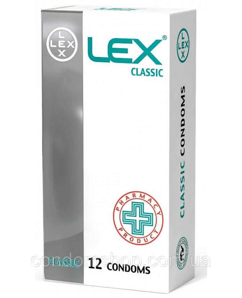 Презервативи Lex classic Лекс класичні класичні класичні класичні гладкі.До 2028 року! 12 шт. Сімейне паковання!