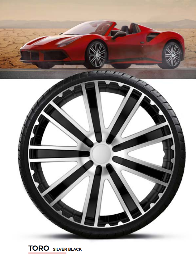 Колісні ковпаки TORO Silver Black R13