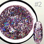 Гель Galaxy Glitter от Saga Professional 02, 8 мл, фото 3