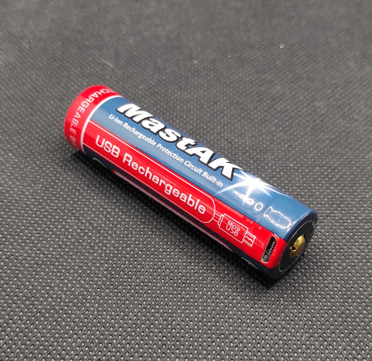 Аккумулятор MastAK 18650P 3,7V 2,60Ah с защитой и зарядкой от microUSB ( 1шт. ), фото 1