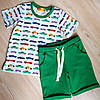 Дитячий трикотажний комплект для хлопчика 3-х років зеленого кольору, фото 2
