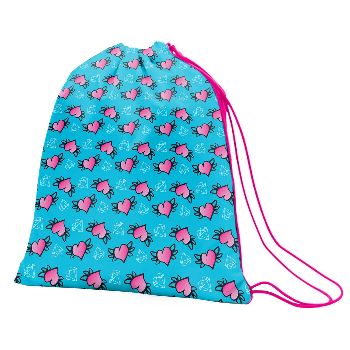 Сумка для взуття 1вересня SB-10 Heart бірюзовий (552266), фото 1