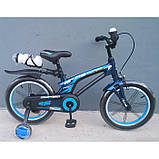 Велосипед дитячий двоколісний на магнієвої рамі Corso 21235 16" зростання 100-120 см вік 4-7 років синій, фото 3