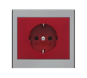 Розетка без заземлення Berker K.5, нержавіюча сталь, IP44, 250В, 16А